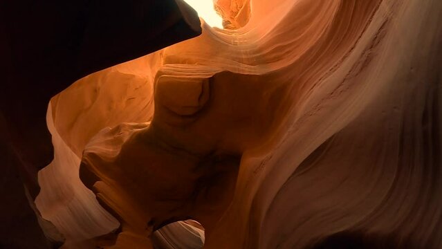 Cinematic Antelope Canyon. Travel Destination. Tourist Attraction.