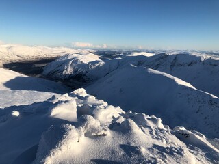snow covered mountains