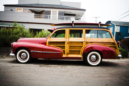 Classic woody in Del Mar, CA.