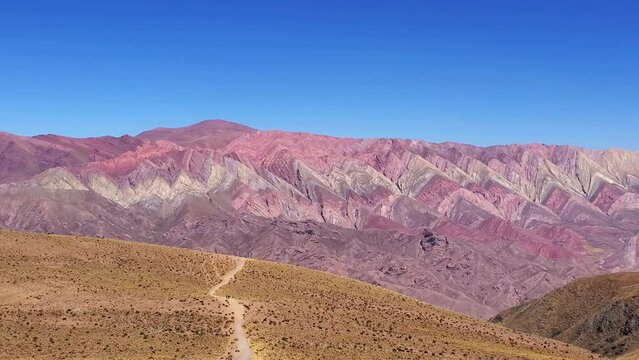 Salta, Jujuy, Argentina, Hornocal mountain range in Quebrada Humahuaca, a world heritage site.