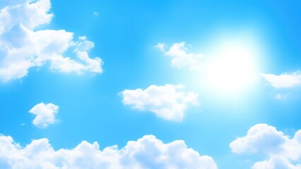 Obraz na płótnie Canvas Blue sky with white cloud background.