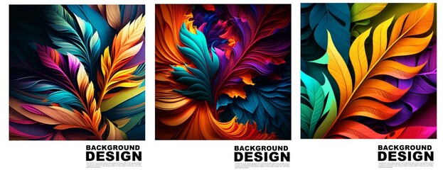 Futuristic flower background, abstract, colorfull and modern