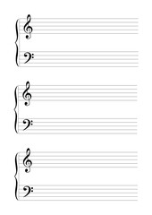 Music Sheet, Music Practice Sheet, Music Notebook, KDP Interior