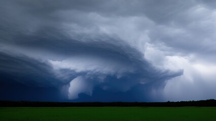 Fototapeta na wymiar Storm clouds, dramatic sky, time-lapse.