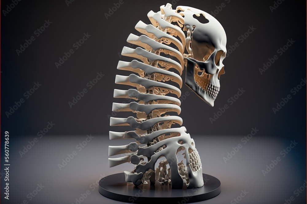 Poster a skeleton is shown with a black background and a black background behind it, and a black background