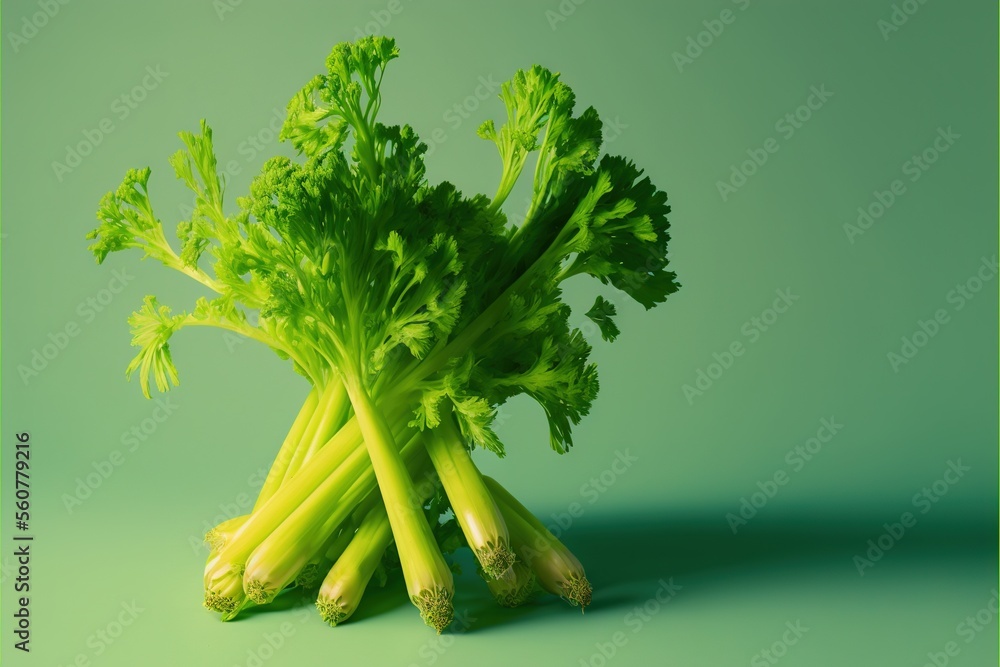 Poster a bunch of green vegetables on a green background with a green background behind it and a green back