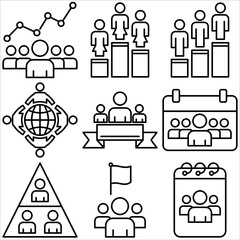 World population day icon outline style part two
