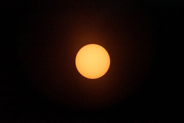 Sun at November 17 2022 with sun spot. Observe with solar filter.