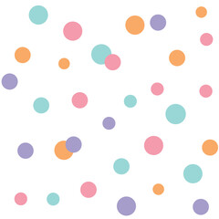 COLOURFUL POLKA DOTS SEAMLESS PRINT PATTERN IN EDITABLE FILE