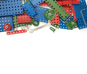 Constraction background from a child building toy