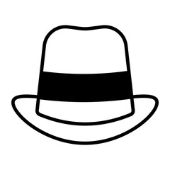 A fashionable hat icon design, editable vector