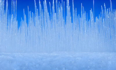 blue water icicles