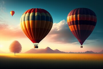 Obraz premium hot air balloons