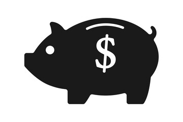 Pig badge. The concept of a piggy bank
