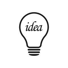 Fototapeta premium Lamp icon. The concept of an idea. Illustration.