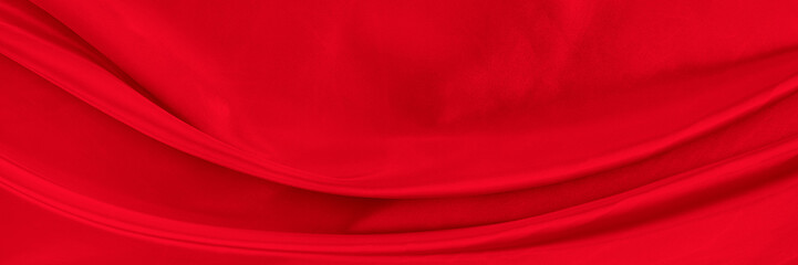 Obraz premium Black red satin dark fabric texture luxurious shiny that is abstract silk cloth background with patterns soft waves blur beautiful.