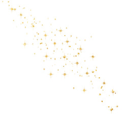 Gold glitter confetti stars