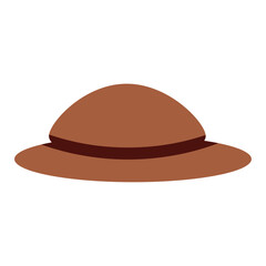 Isolated inspector hat icon Flat design Vector