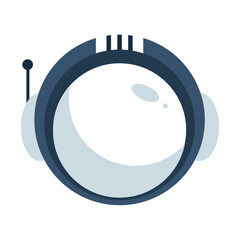 Isolated astronaut helm icon Flat design Vector