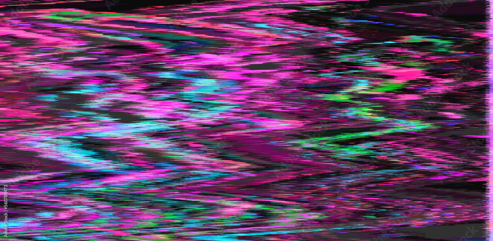 Poster abstract retrowave background with digital pixel noise glitch artifacts like in old video vhs tape.