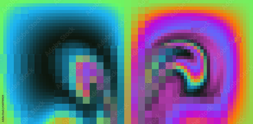 Aufkleber Texture of a glitched and distorted computer screen with random pixel noise.