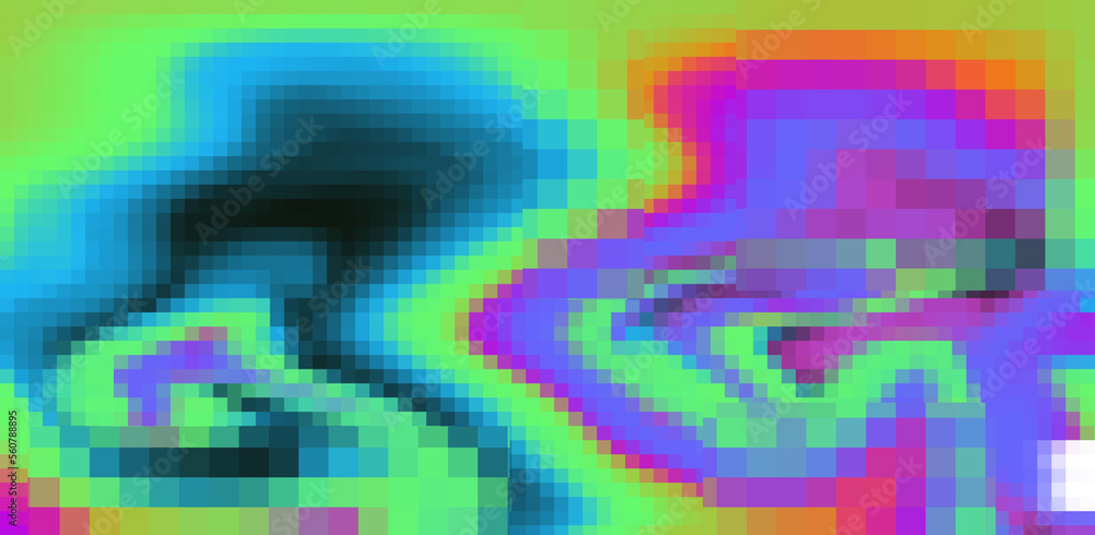Aufkleber Glitched and pixelated screen of a computer. Abstract background with digital noise artifacts.
