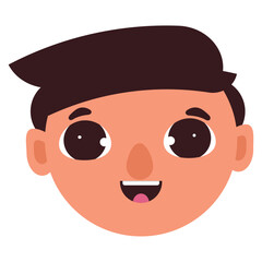 Isolated happy male character avatar Vector