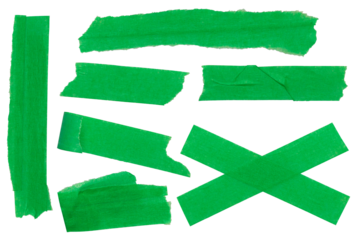 adhesive tape painter tape green tape masking tape realistic high resolution, png isolated on transparent background asset for graphic design	
