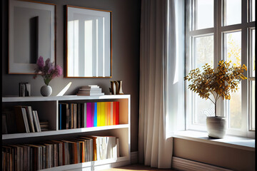 Fototapeta premium Empty frames in a modern stylish house