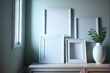 Empty frames in a modern stylish house