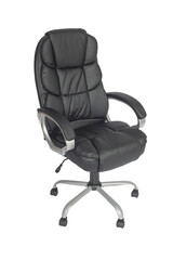 Isolated leather office chair
