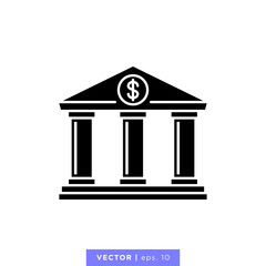 Bank building icon vector illustration design template.
