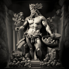 Fototapeta na wymiar Ancient greek god Pan. Created with Generative AI technology.