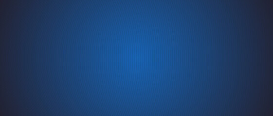 Circle lines pattern on blue background. Circle lines pattern for backdrop, brochure, wallpaper template. Realistic lines with repeat circles texture. Simple geometric background, vector illustration