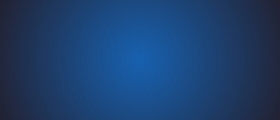 Circle lines pattern on blue background. Circle lines pattern for backdrop, brochure, wallpaper template. Realistic lines with repeat circles texture. Simple geometric background, vector illustration