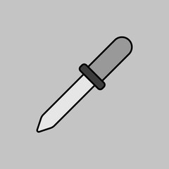 Dropper vector grayscale icon. Medical sign