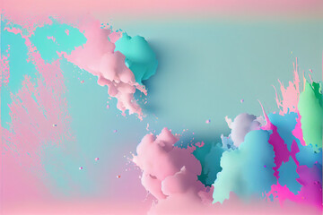Abstract illustration of a pastel colored background