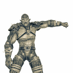 orc warrior side punch