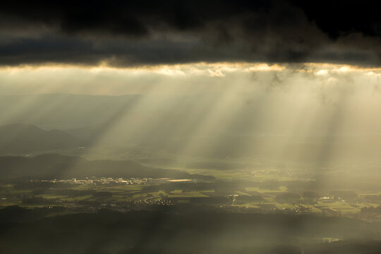 Velika planina mountain 1666 m in Kamnik Savinja Alps in Slovenia, winter hiking in herdsmen&rsquo;s huts village covered with snow