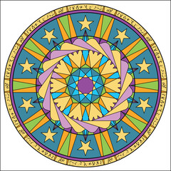 Seamless decorative mandala ornament in ethnic oriental style. Circular pattern in form of mandala for Henna, Mehendi, tattoo, decoration and printing