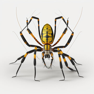 Banana Spider full body image with white background ultra realistic




