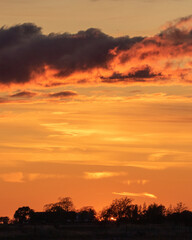 Fototapeta premium Sunset over Alvaret Öland Sweden