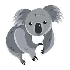 Isolated cute koala colored sketch Vector