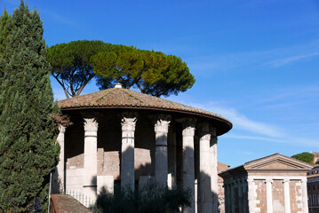 Fototapeta na wymiar bella veduta dell'architettura storica di Roma