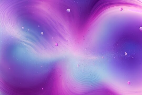 Abstract blue pink purple swirl background with bubbles or water droplets, Generative AI