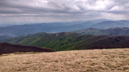 View from the top of the mountain to the Carpathians