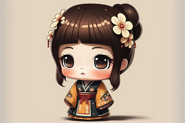 Cute Anime Chibi Japanese Girl