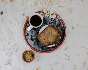 decorative clay plates with aesthetic tones, product photography