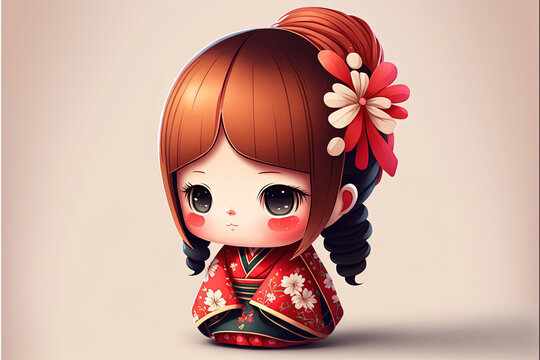 Cute Anime Chibi Japanese Girl