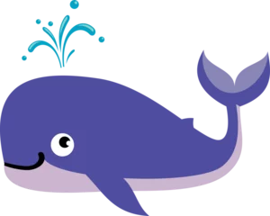 Rucksack Whale icon. Ocean animal. Cartoon wild fauna © MicroOne